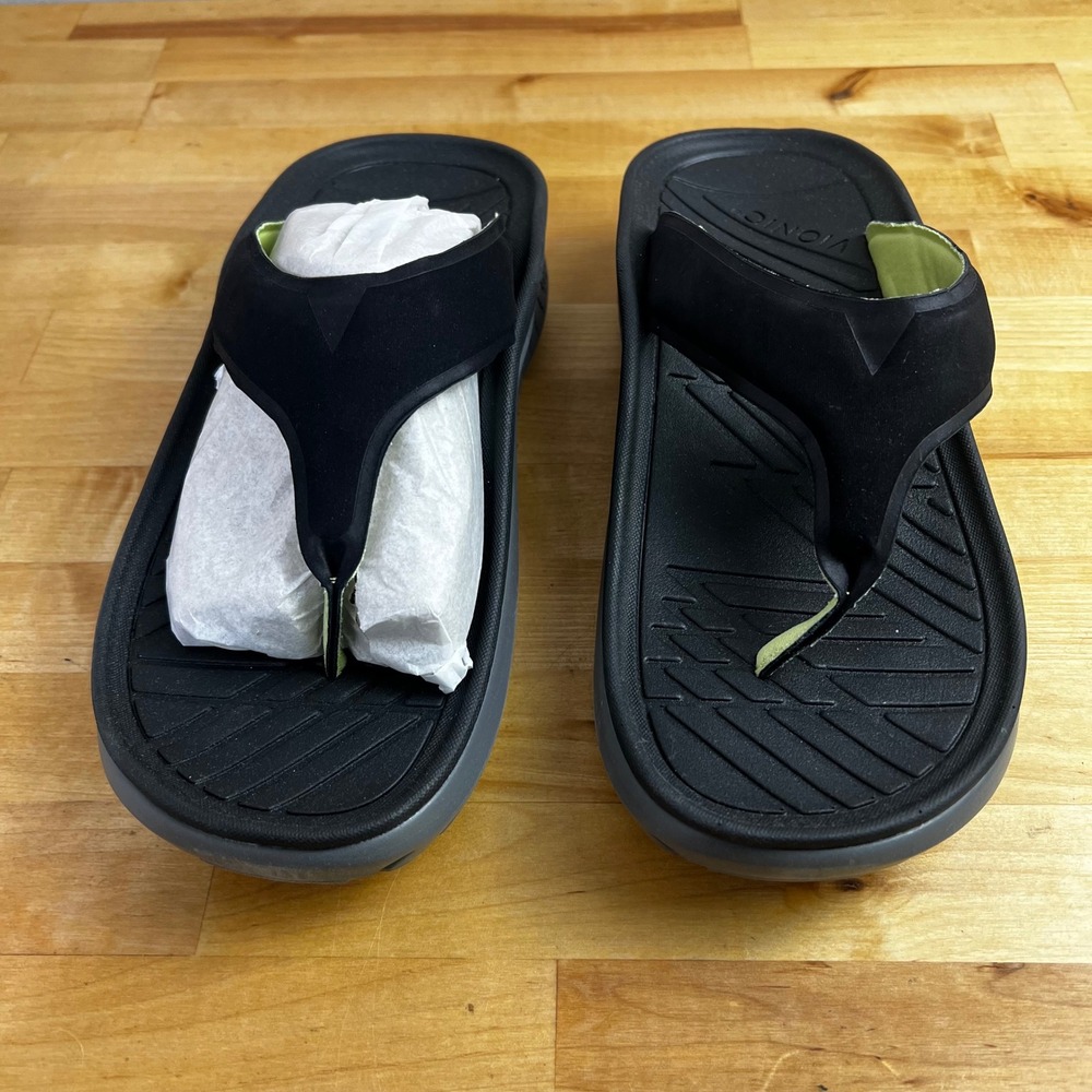 Vionic Sandals Renew Black Wedge Flip Flop Women'… - image 3